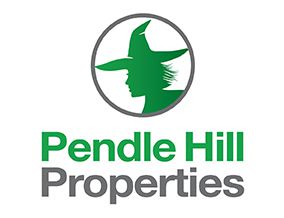 Company logo of Pendle Hill Properties showing a witches' head wearing a witches hat within a circle